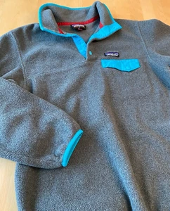 Suéter Pullover Patagonia Synchilla Snap T Polar Gris Teal Para Mujer Talla S  - Imagen 1 de 4