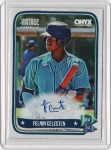 2024 Onyx Vintage Extended FELNIN CELESTEN Prospect Auto Card Seattle Mariners - Bild 1 von 2