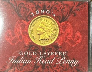 1897 Indian Head Penny Gold Layered Free Shipping - Picture 1 of 8