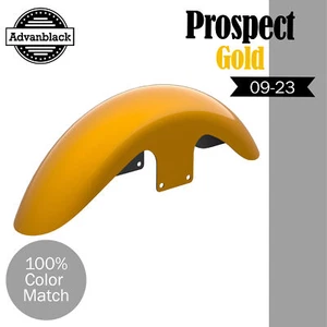 Prospect Gold Holeshot Performance 21'' Short Front Fender Fits Harley 09-23 - Picture 1 of 7