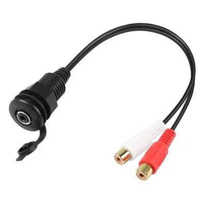 3.5mm Female Jack To 2 RCA Female Jack Audio Adapter Splitter Cable Dust Proof - Image 1 of 4