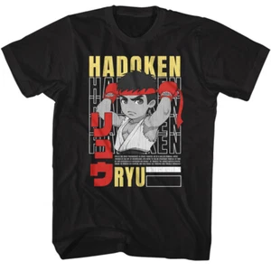 Street Fighter Capcom Video Game Merch Hadoken Ryu Men's T Shirt  - Picture 1 of 5