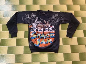 Vintage 1996 Warner Bros Space Jam All Over Print Sweatshirt Kids Size L 14-16 - Picture 1 of 5