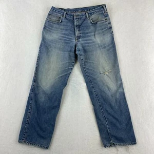 Pantalones de mezclilla Brooks Brothers 346 de pierna recta para hombre 35/30 azul desteñido algodón envejecido - Imagen 1 de 10