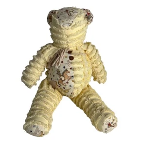 Vintage handgefertigter Cowboy Sterne Chenille Teddybär 17 Zoll Shabby Landhaus Plüsch - Bild 1 von 7