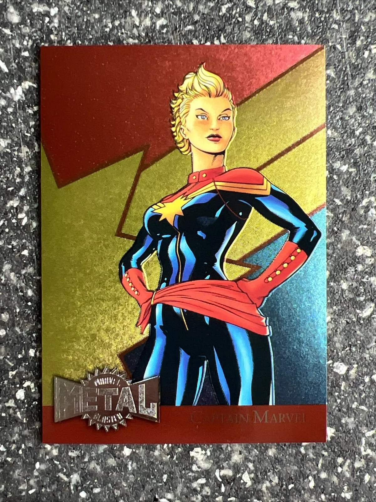 2015 Upper Deck Fleer Marvel Metal Retro Captain Marvel Metal Blaster #7 SSP