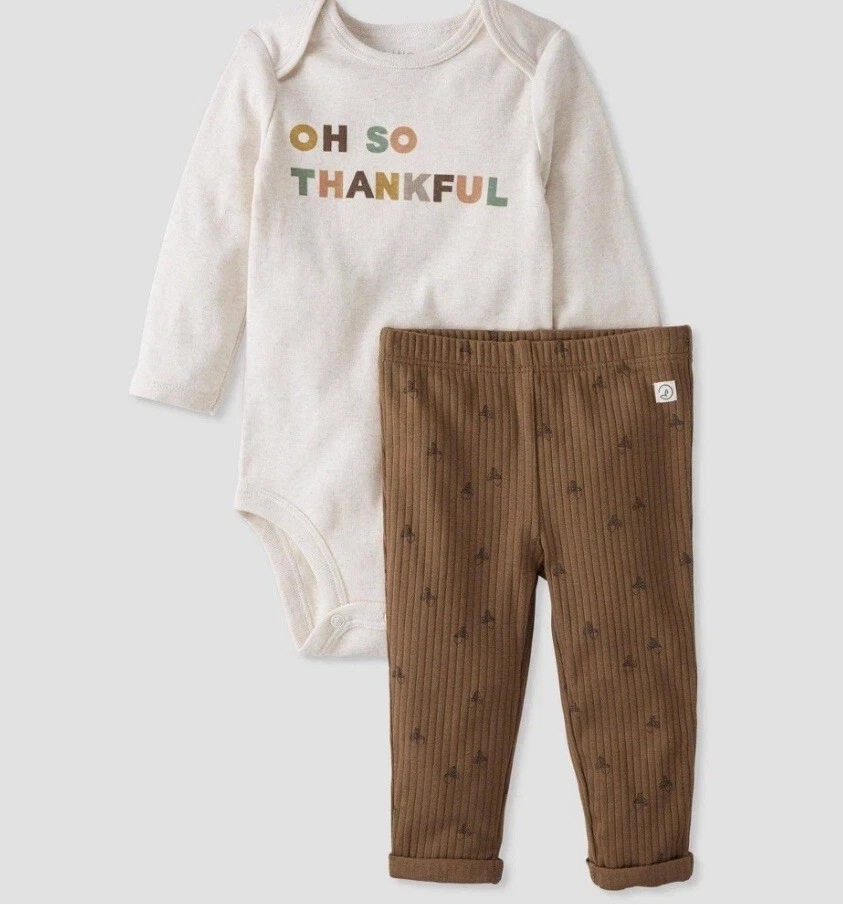 Little Planet Di Carter's Organic Baby Set Bodysuit E Pantaloni - NB - Immagine 1 di 3