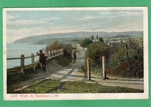 Cliff Walk Sandown IOW PC 1906 Brading C54 Duplex Poststempel AE17 - Bild 1 von 3