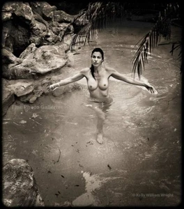 KELLY WILLIAM WRIGHT Original Female Nude NEPTUNES SPRING Lagoon Photo Art 8x10 - Picture 1 of 1