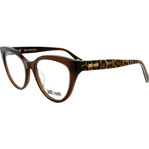 Just Cavalli VJC001 Womens Plastic Eyeglass 0AAK Transparent Dark Brown 51-18 - Picture 1 of 5