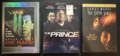 Bruce Willis=Die Hard, The Prince, The Sixth Sense- Cases/DVDS included. - Image 1 of 4