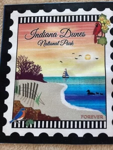 National Park Stamp fabric panel - Indiana Dunes - Picture 1 of 1