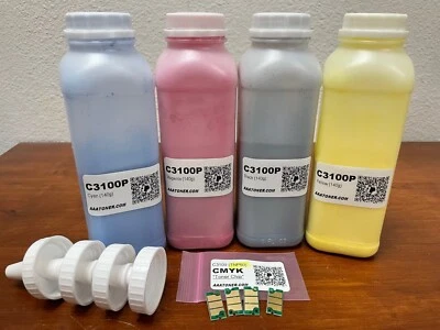 (140g x 4) Toner Refill for Konica Minolta Bizhub C3100 P + 4 Chips (TNP50) - Image 1 of 3