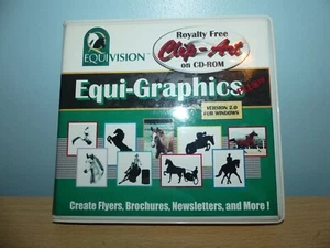 Equi-Graphics Clip-Art CD-Rom Horse Dressage Western Tack Saddle Show Jumping - Photo 1/3