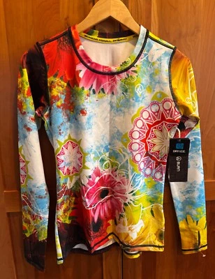 NWT INKnBURN Wildflower Tech Silky Warm Stretch Active Pullover USA Women's XS - Image 1 of 4