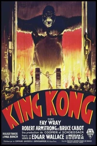 Laminated King Kong Giant Ape Island Gates Fire Movie Poster 24x36 Inches - Picture 1 of 2