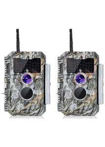 2-Pack Wireless Bluetooth WiFi Game Trail Cameras 48MP 1296P Night Vision Camera - Picture 1 of 9