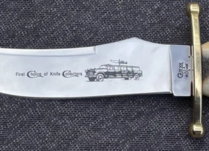 Rare Case Kodiak with Case Kodiak Bus Etched On Blade. Red Stag Handle. Sheath. - Picture 1 of 13