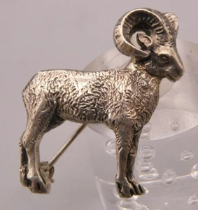 Brosche Spange Silber 925er Sterling detailliertes Tiermotiv aus den 70igern - Bild 1 von 3
