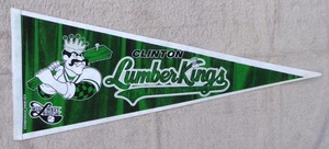 Clinton LumberKings Wimpel ~ Vintage ~ 1990er ~ Minor League Baseball Team - Bild 1 von 3