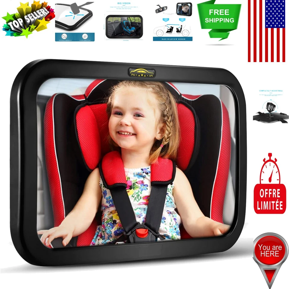 DARVIQS Baby Car Mirror DA-M-01 - Black - Scratch & Dent