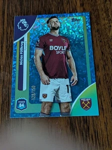 2026 Topps EPL Niclas Fullkrug West Ham BLUE Sparkle Parallel #'d 128/150 - Bild 1 von 3