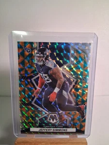 2022 Mosaic Football Orange Tesselation Prizm 15/15 Jeffery Simmons Titans SSP - Bild 1 von 4