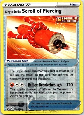 Single Strike Scroll of Piercing 154/198 SWSH06: Chilling Reign Uncommon Reverse - Image 1 of 2