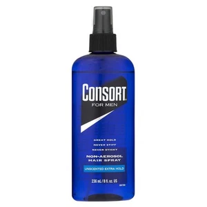 Consort Hair Spray 8oz Unscented X-Hold Pump Non-Aero (2 8 Ounce (Pack of 2) - Picture 1 of 8