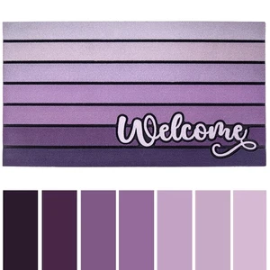 Purple Entrance Door Mat Large 17 x 30 Inch Entry Way Doormat Front Door Rug ... - Bild 1 von 6
