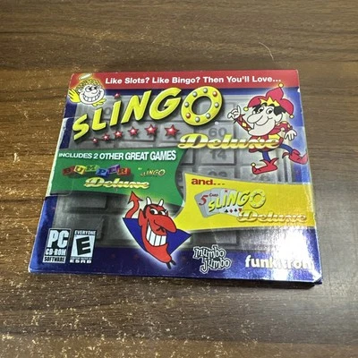 Slingo Deluxe PC CD-ROM Video Game Win 98/XP Plus Two Other Great Games New - Image 1 of 4