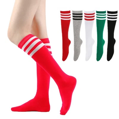 Calcetines deportivos de algodón para mujer hasta el muslo por encima de la rodilla niñas damas 5 pares Foto 1 de 4