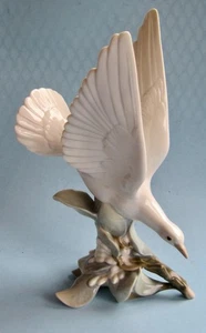 Paloma tortuga de porcelana Lladro #4550 brillante 11,5 pulgadas de alto 1970-1998 por F. Garcia - Imagen 1 de 11