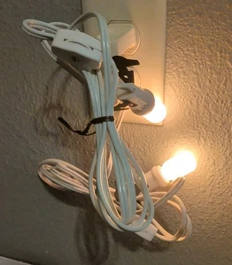 ZWEI Dept 56 Einzellicht Lichtkabel Kabel mit Ein-/Ausschalter getestet & funktioniert 5 Fuß - Bild 1 von 4
