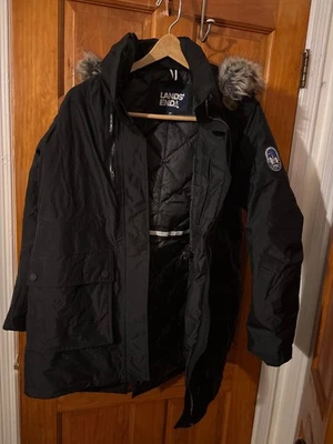 ☃️NEW LAND’S END Womens 1X Feather Down PUFFER VEST Full Zip 16W 18W Black - Image 1 of 4