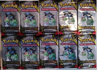 LOT OF 10 SAMPLE BOOSTER LEISURE PACK POKEMON NEW MEGA EVOLUTION - Image 1 of 4