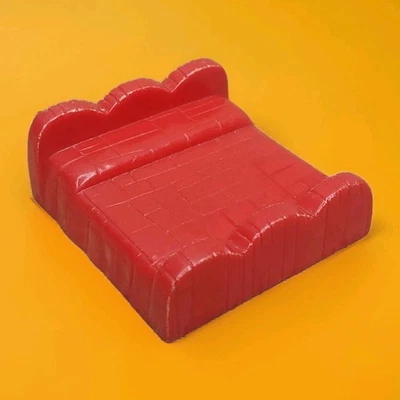 Vtg Renwal Plastic Dollhouse  Red Bed Room Furniture Miniature  - Image 1 of 4
