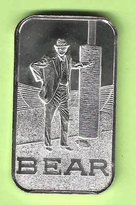 BARRA DE ARTE DE PLATA .999 PAUL “BEAR” BRYANT (MAD 27V) VARIEDAD INVERSA (RARA) Foto 1 de 2