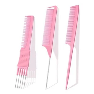 Hair Combs Set, 3PCS Fine Tooth Rat Tail, Parting, Lift Teasing Combs for - Picture 1 of 7
