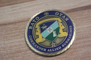 NATO HQ Marcom Northwood Commander Allied Submarines Challenge Coin - Picture 1 of 3