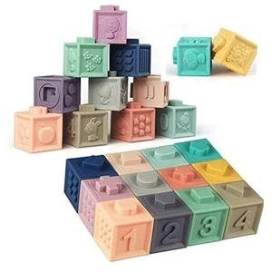 Soft Stacking Blocks for Baby - Sensory Montessori Toys Toddler Activities - - Picture 1 of 7
