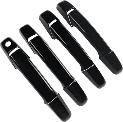 Черные чехлы на дверные ручки для 2007-13 Chevy Silverado GMC Sierra 1500 2500 3500 - Изображение 1 из 4