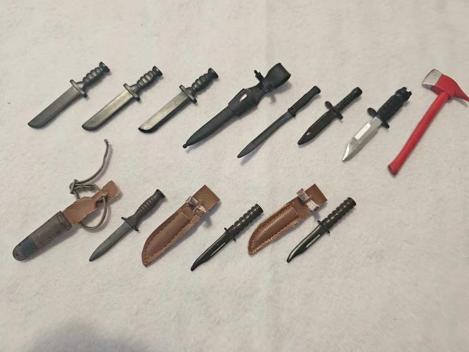 1/6 Knife & Axe Lot GI Joe Dragon BBI 21st Century Ultimate Soldier Weapons - Изображение 1 из 2