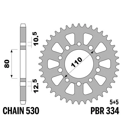 TRIUMPH TROPHY 900 2000-2001 corona PBR passo 530 43 Denti Acciaio C Foto 1 de 4