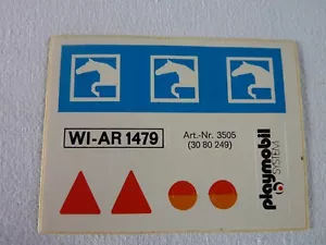 PLAYMOBIL AUTOCOLLANT STICKER POUR VEHICULE N°2 VINTAGE - Foto 1 di 2