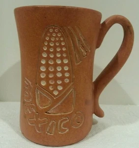 CANCUN MEXIKO ORANGE/RUSTIKAL/BRAUN KAFFEEBECHER - SCHÖNES & SELTENES DESIGN - STEIN/ERDE - Bild 1 von 4