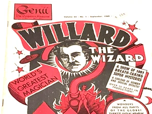 Preowned   GENII THE CONJUROR'S MAG. WILLARD THE WIZARD, TRIBUTE, BERGERON - Picture 1 of 5