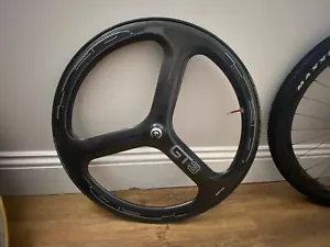HED GT3 Tri Spoke Rim Brake Front Carbon Wheel - Picture 1 of 4