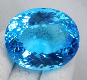 Natürlicher 346,40 ct Santa Maria blauer Aquamarin zertifiziert ovaler Schliff lose Edelsteine KK10 - Bild 1 von 11