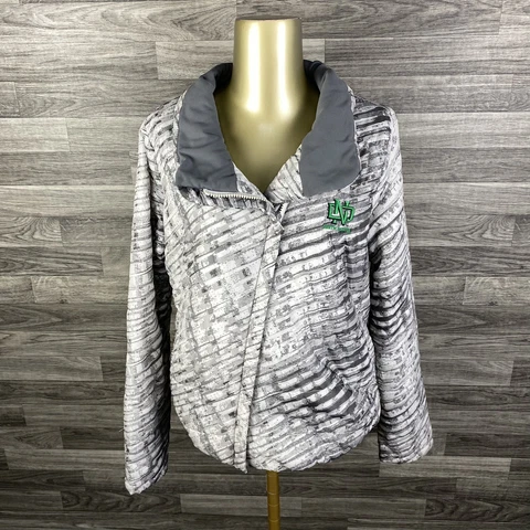 UNDER ARMOUR North Dakota Fighting Sioux Zip Grey Cold Gear Jacket Men's Medium Cover